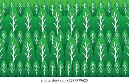 Geometrical pattern design for green leafs.