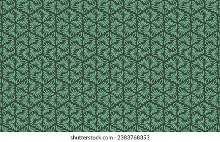 Geometrical pattern design in green polygonal background.