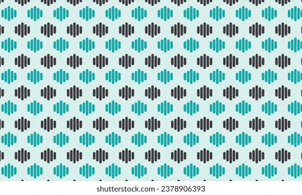Geometrical pattern design in green signal icon for any fabrics texture needs.