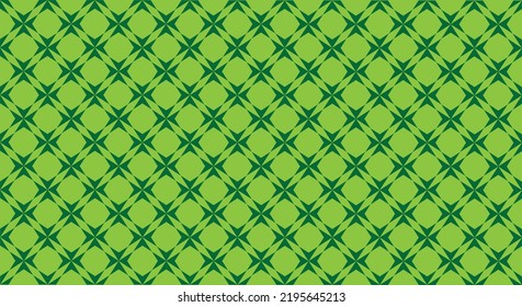 Geometrical pattern design in green and white background color. Suitable for fabrics, textile, or any fashion need.