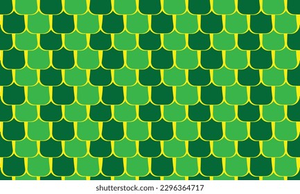Geometrical pattern design in green and yellow background for banner or textile texture.