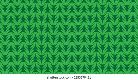 Geometrical pattern design inspired by green leaf blossoming in the garden.