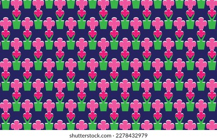 Diseño de patrones geométricos para los niños textil con fondo de pasto rosa y verde.