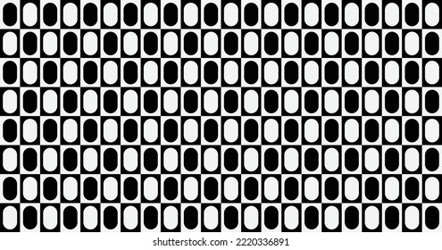 Geometrical pattern design looks like grill in black and white color. Good for textile or any fabrics.