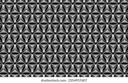 Geometrical pattern design in monochrome background.