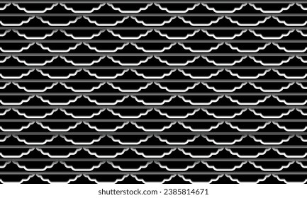Diseño de patrones geométricos en fondo monocromo.