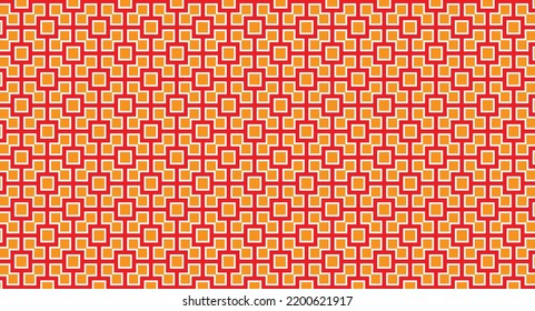 Geometrical pattern design in orange and red color background. Suitable for mandarin new year. Red and orange are very good for prosperity.