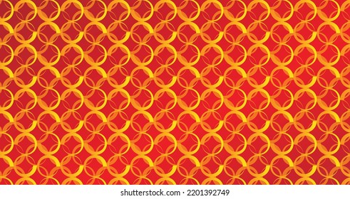 Geometrical pattern design in orange and yellow color. Red background good for fashion enthusiast.