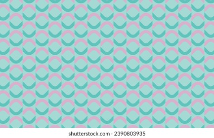 Geometrical pattern design in pink and green background.