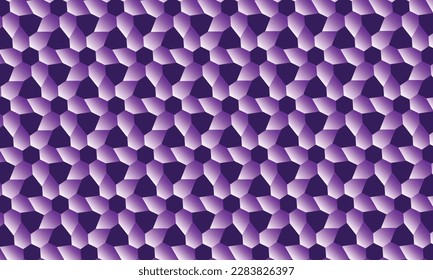Geometrical pattern design in purple 3d background for any fabrics texture. Original pattern design by VerseOne.