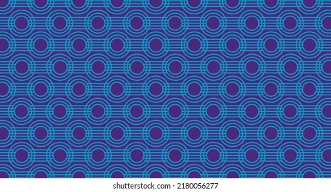 Geometrical pattern design in purple and blue color. Circles and stripes for dynamic symbol of young and trendy.