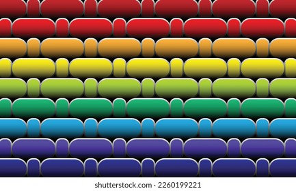 Geometrical pattern design in rainbow color. Good for banner or artistic wrapping.