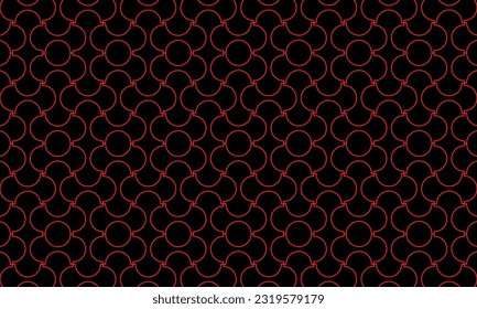 Geometrisches Musterdesign auf rotem und schwarzem Hintergrund.