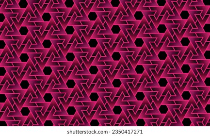 Geometrical pattern design in red and black background.