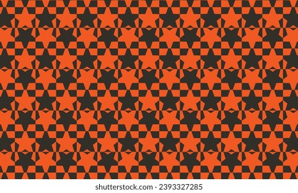 Diseño de patrones geométricos en fondo abstracto rojo y negro.