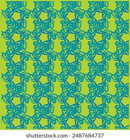 Geometrisches Musterdesign. Nahtloses Design im Farbverlauf grün und gelb Hintergrund.