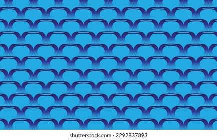 Geometrical pattern design, seamless, light blue background.