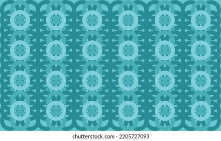 Geometrical Pattern Design In Turquoise Luminosity Background. Textured For Fabrics, Carpets, Or Textiles.