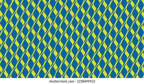 Geometrical pattern design in yellow and blue color. Very good for textile texture. Seamless design.