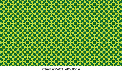 Diseño de patrones geométricos en color de fondo amarillo y verde. Idóneo para tejidos, textiles o alfombras.