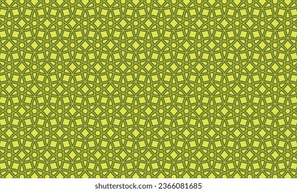 Geometrical pattern design in yellow green background.