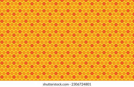 Diseño de patrones geométricos en fondo amarillo y naranja para cualquier necesidad de textura de telas.