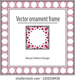Geometrical pattern, frame, registration, ornament.