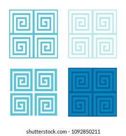 Geometrical pattern. Greek pattern set