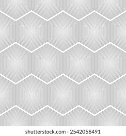 Caja forrada hexagonal de patrón geométrico