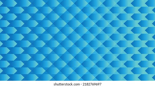 Geometrical pattern looks like arrows in gradient dark blue to light blue. It's kind of fabrics pattern or carpet and rug pattern design.