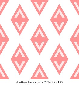 Geometrical pattern of pink rhombus for printing and wrapping, clothing and papers 