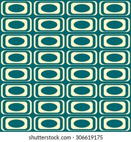 Geometrical pattern in retro colors, seamless vector background. For fashion textile, cloth, backgrounds.