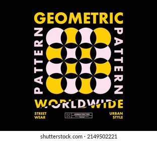 Geometrical Pattern Retro Poster Pixel style Graphic Design for T shirt Street Wear and Urban Style