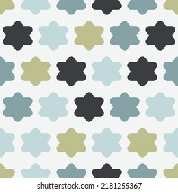 Geometrical pattern with rounded floral shapes. Allover print for textile, fabric, man shirt, fashion garment and digital wallpaper.