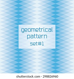 geometrical pattern - set#1 - bright sky blue color rhombus pattern