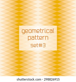 geometrical pattern - set#3 - bright orange color rhombus pattern