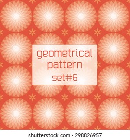 geometrical pattern - set#6 - bright red color petals pattern
