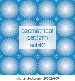 geometrical pattern - set#7 - bright blue color petals pattern