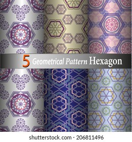 Geometrical pattern with shaped hexagon.