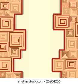 Geometrical pattern with spirals. Vector illustration