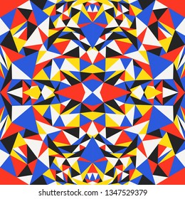 geometrical pattern with triangles of the different size