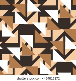 The geometrical pattern of triangles, mosaic, seamless vector background.