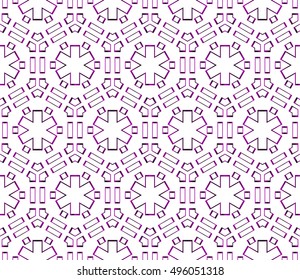 geometrical pattern of various shapes. vector illustration. purple gradient.