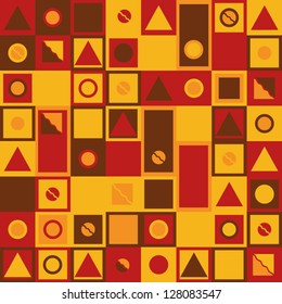 Geometrical pattern in warm colors