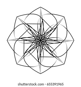 Geometrical pentagram pattern