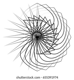 Geometrical pentagram pattern
