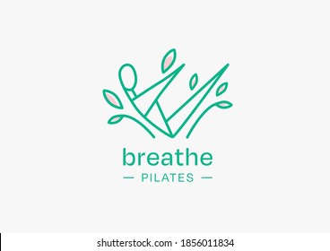 Geometrical Pilates and Yoga Logotype.