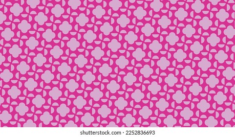 Geometrical pink pattern design for use in valentine's day. Pink fabrics for today's fashion.