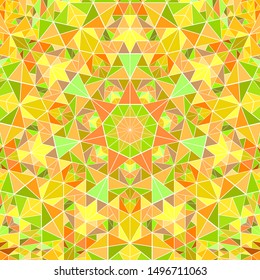 Geometrical polygonal circular tile pattern background - colorful abstract hypnotic vector graphic