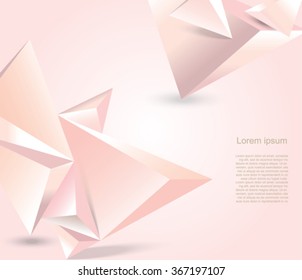 Geometrical polygonal design background. Aabstract form suitable for infographics, book cover, brochure or web banner  with space for text